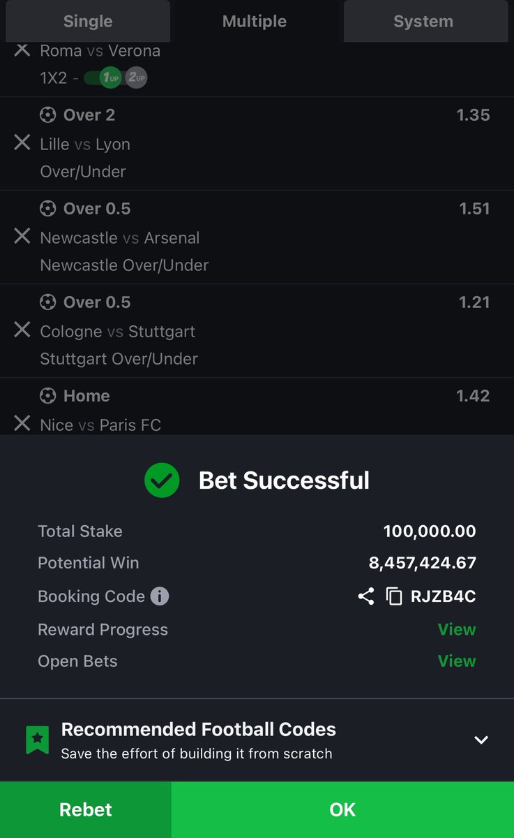 RJZB4C 💰💰💰💰
60 ODD

Retweet to win 

Bet responsibly!
