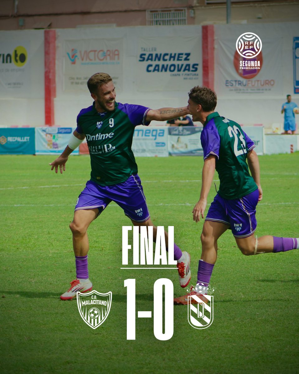 ⏰ 90’+5 // 1-0 // 𝐅𝐈𝐍𝐀𝐋.

⚽️ 53’ Francis Ferrón

FINAAAAAAAAAAAAAAAL!!! 
SEGUIMOS EQUIPO!!!!!

#MalacitanoMelilla 💚💜