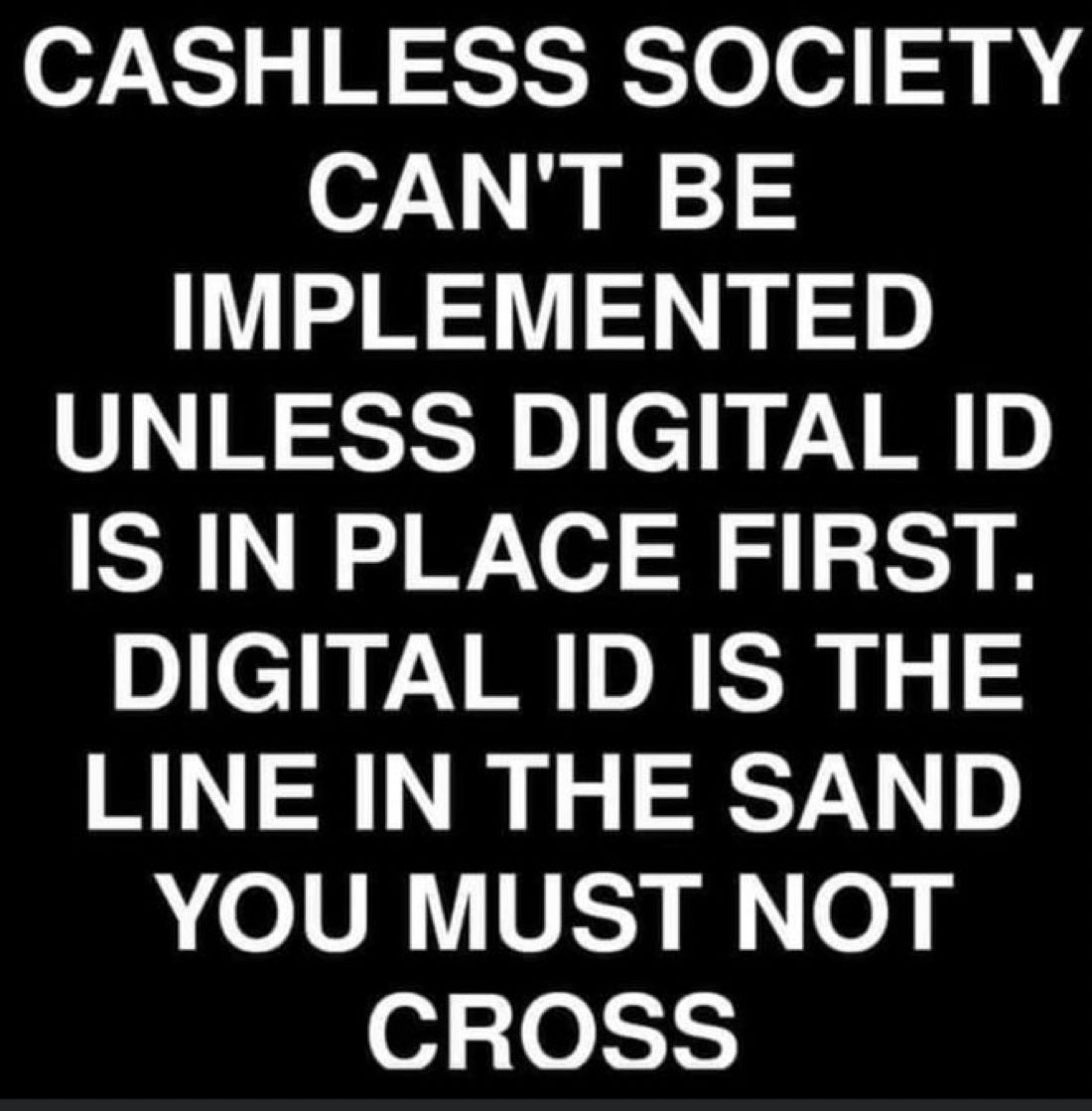 Black background with white text stating 