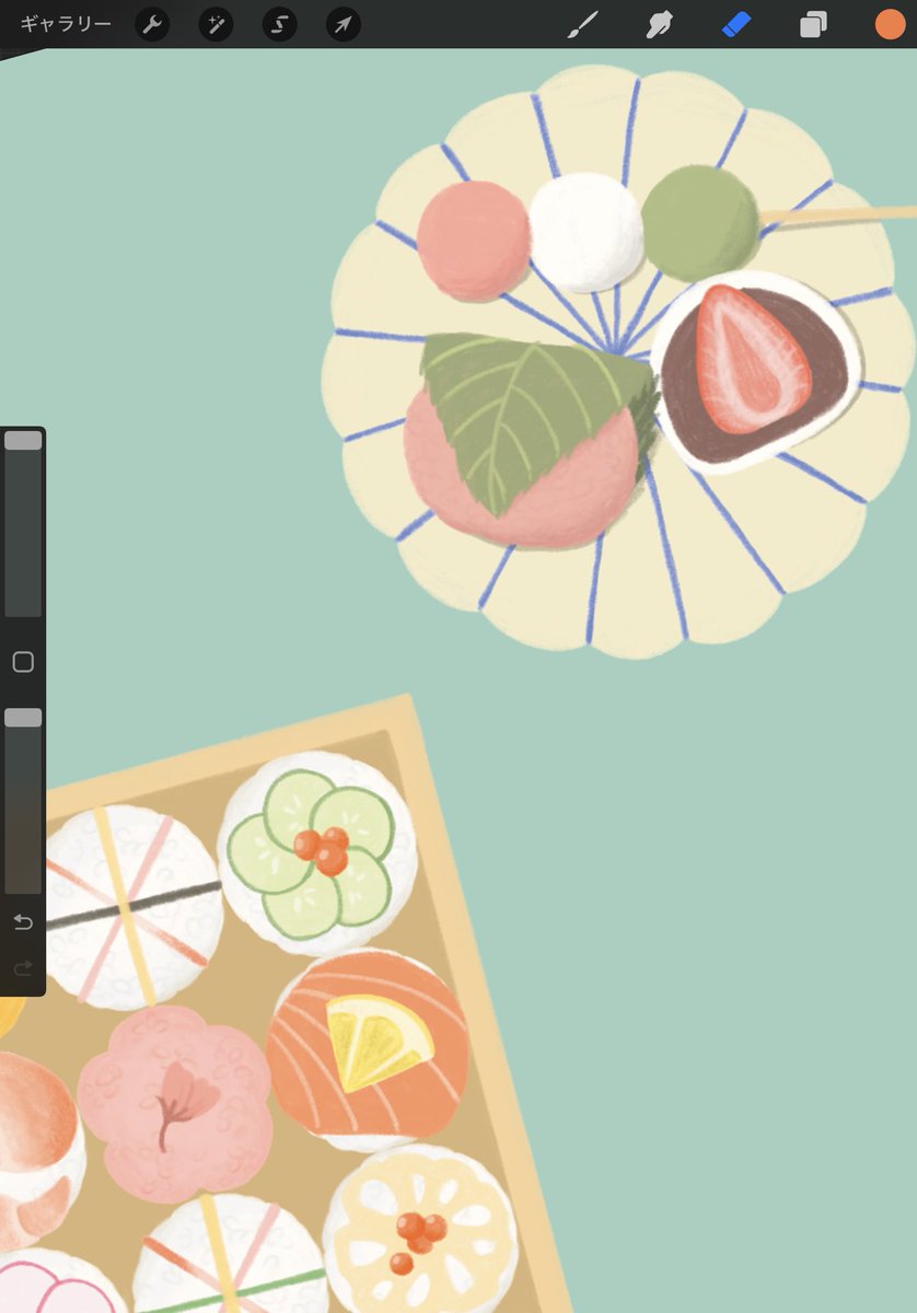 pantogyu_nyu_'s tweet image. #つくしのブックカバー展制作中 

お花見弁当🌸🍱