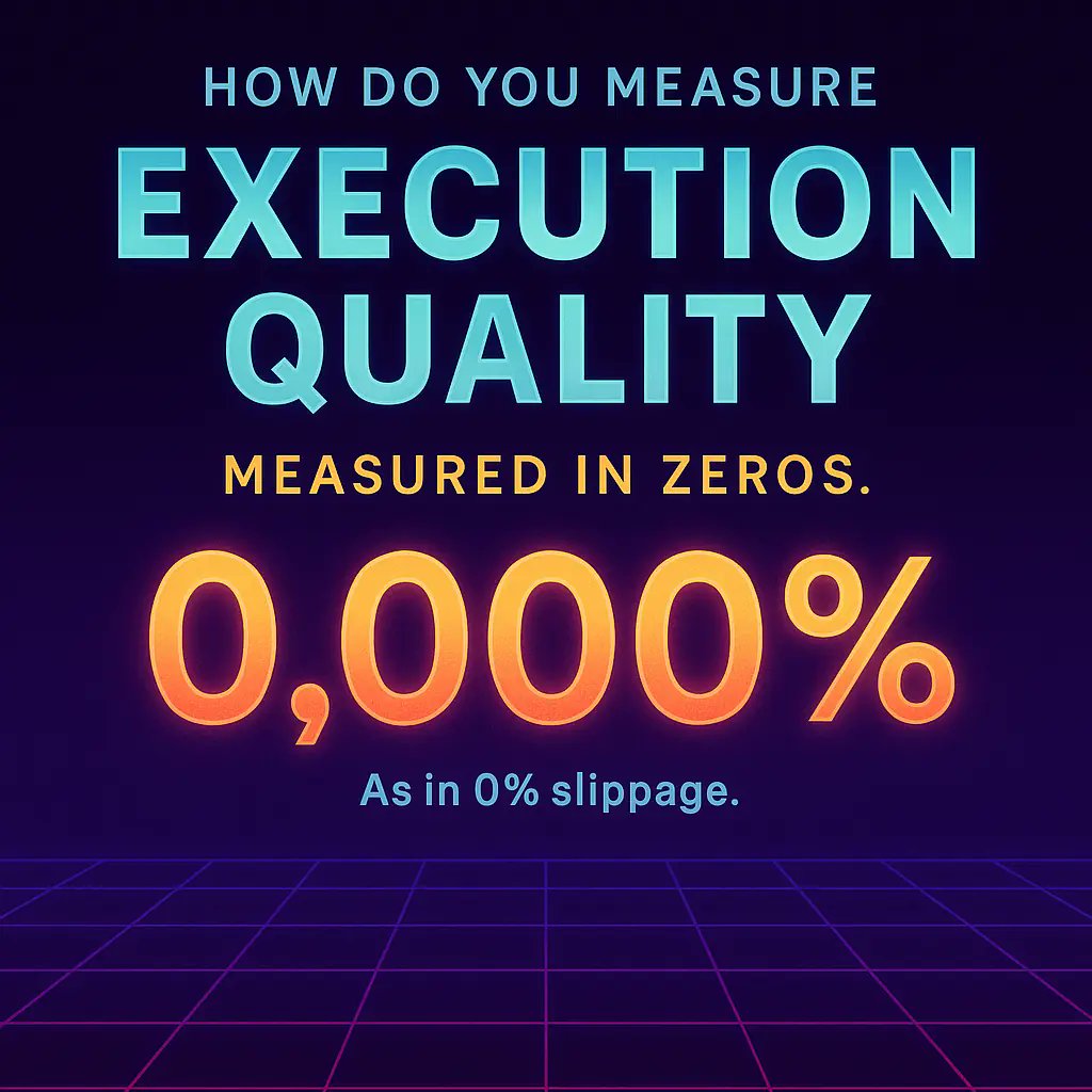 How do you measure execution quality? We measure it in zeros. As in 0 slippage.