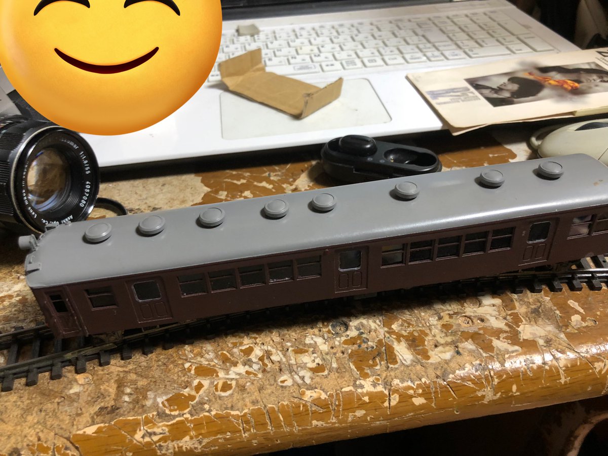 Don38466375's tweet photo. 修正版^^;
こんばんは。お久しぶりです。
また、メルカリで車両を購入しました。
メーカー不明のクハ55
床下が木製なのでかなり古いキットかなと思ってます。 https://t.co/243YDOH04K