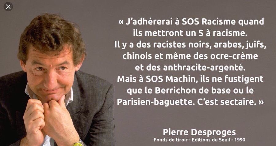 Êtes-vous d'accord avec les propos de Pierre Desproges ? 

🅰️. Oui
🅱️. Non