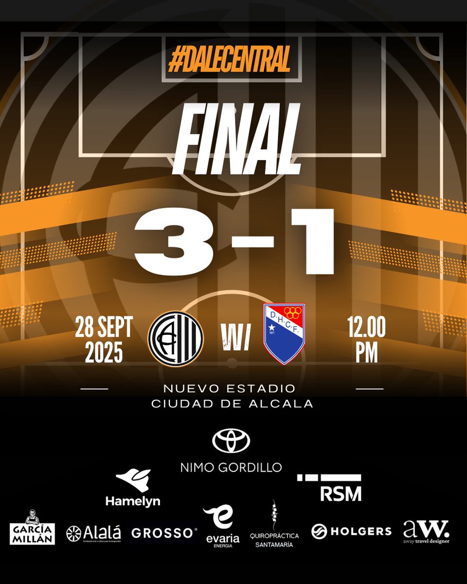 🔚 ¡FINAL DEL PARTIDO!

CAC 3 - 1 Dos Hermanas

#DaleCentral #ClubAtléticoCentralDosHermanas
