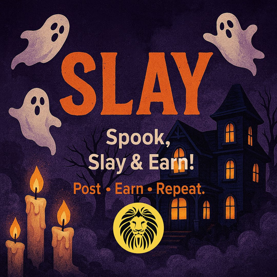 SLAY_Singhcoin's tweet image. Spook, Slay &amp;amp; Earn! 

This season:
Post • Earn • Repeat 

Turn chills into thrills with #SLAY 🚀

Join the movement. 

#PostEarnRepeat #SpookySeason