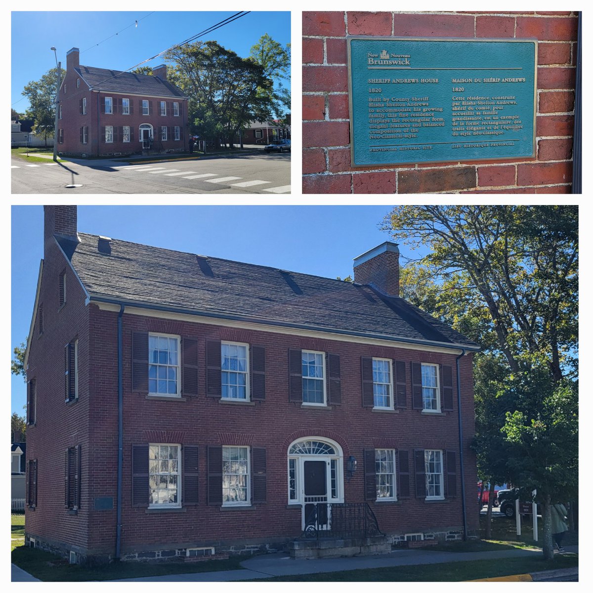 More photos taken on recent trip.  Sheriff Andrews House,  a New Brunswick heritage site in St. Andrews, built 1820 by Elisha Shelton Andrews, son of Loyalist Rev. Samuel Andrews. Elisha practised law &amp; was judge of Charlotte County.