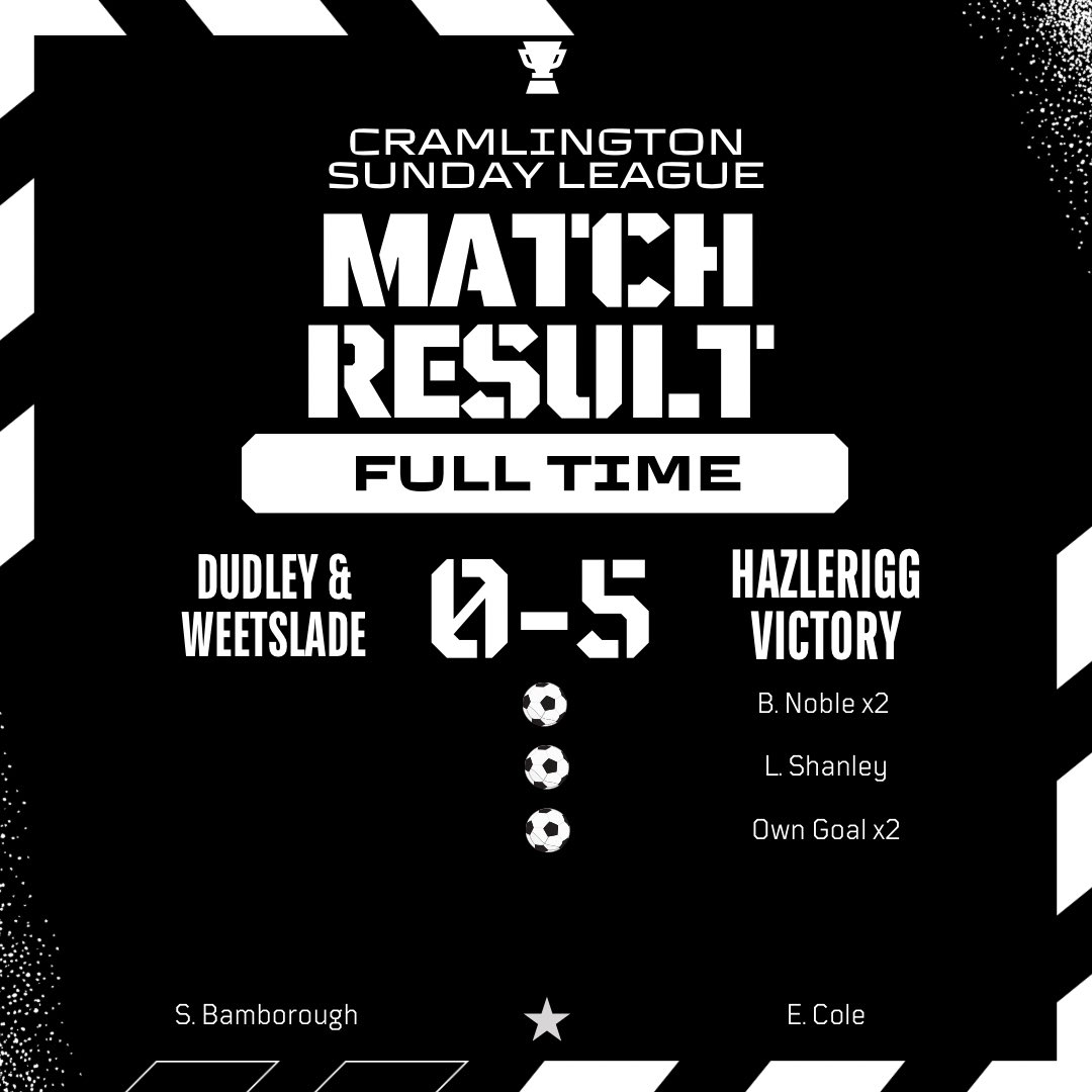 Less said the better.

Good luck to Hazlerigg in the next round.