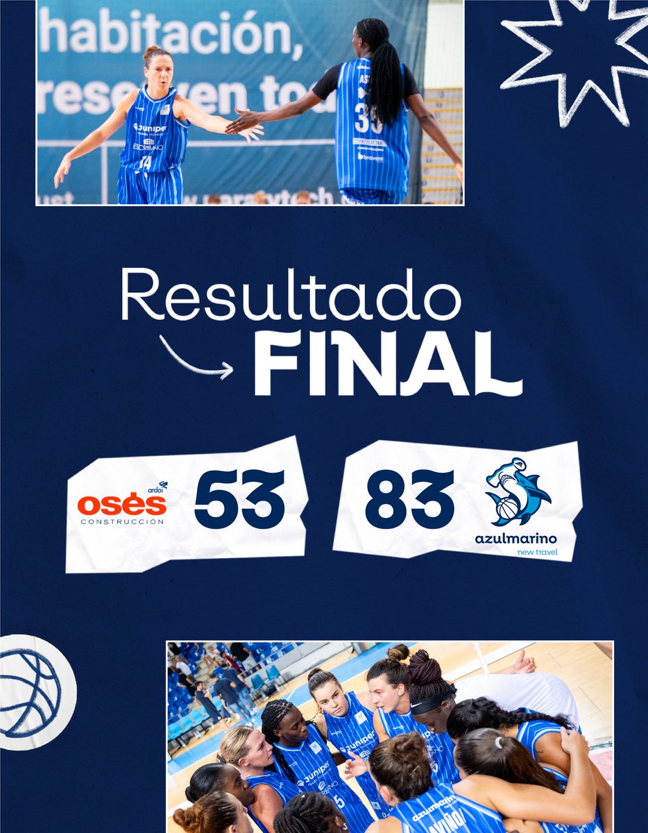 ¡La primera 𝗲𝘀 𝗻𝘂𝗲𝘀𝘁𝗿𝗮! 🦈

Completísimo partido de las nuestras que han roto el encuentro en la segunda mitad ante un gran rival. (53-83)

¡Esto no queda aquí, vamos a por más! ❤️‍🔥

#AzulmarinoNewtravel