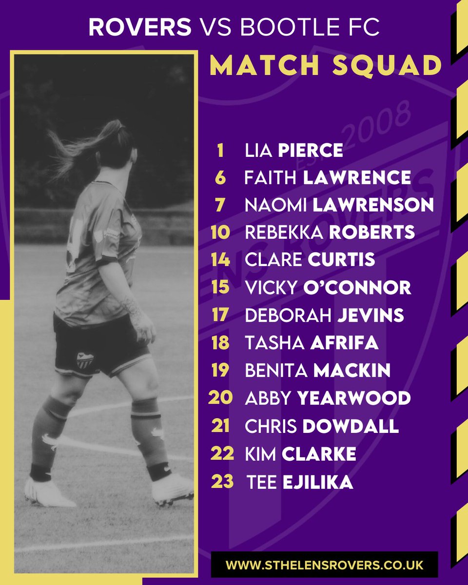 🟣 Today’s squad to take on Bootle FC 🟣

#SHRFCW