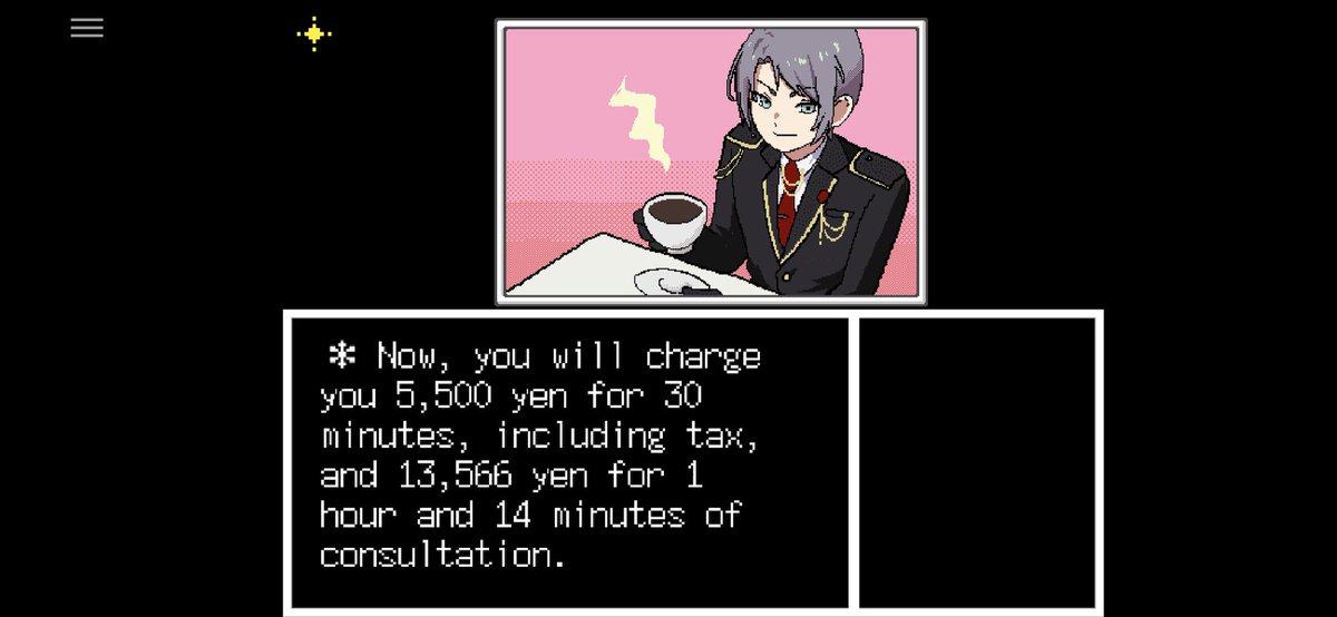 귀여운 게임을 추천받아서 했어요
렌이 일하는 미스테리 다이너에 5일간 지내면서 엔딩 모으는 게임인데요 신죠리츠가 나와서 삥뜯는 엔딩도 있습니다 구글에 치면 설치 없이 할 수 있으니 플레이 해보고 도디 이야기 하자