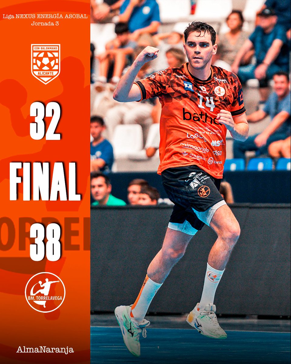 ¡FINAAAAAL, QUÉ GRAN VICTORIA!
🏆 #MATCHDAY <a href="/ASOBAL/">ASOBAL</a> J.3
🏟️ Pitiu Rochel
🔵 <a href="/eonalicante/">EÓN Balonmano Alicante</a> 32
🟧 #TheOrangeSquad 38
💪 #AlmaNaranja
📸 Ismael Corbi