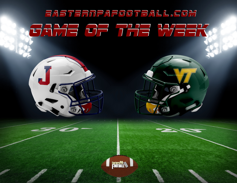 EPAFootball's tweet photo. Quinn Eichert Scored Four Rushing Touchdowns In Jenkintown’s 55-12 Win Over Columbia-Montour Vo-Tech https://t.co/PIbIi9ioU5 @jsddrakes #CMVT #PAHSFB @hsfbamerica @mattbeltz_ https://t.co/GcV0g7K2PI