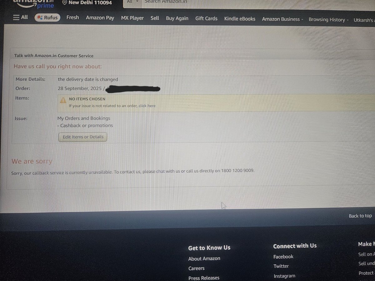 Moreover the executive blocks me from calling back.

The mentioned number is also unreachable from my RMN but reachable through other number

Intimidating behavior of <a href="/claims_amazonTM/">@Customer Support Desk</a> <a href="/amazon/">Amazon</a> 

<a href="/BandBajaateRaho/">BBR - Amplifying Consumer Voice</a>