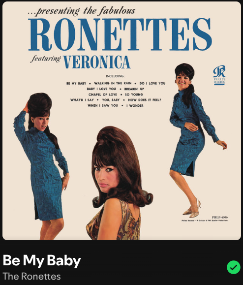 ronettescrave's tweet photo. 'Be My Baby' by The Ronettes is currently charting at #2 in the United Arab Emirates. It's the first time since 1963 that the song is charting at #2 in a country whose name begins with the word 'United'! https://t.co/JZ5vLFh3y0