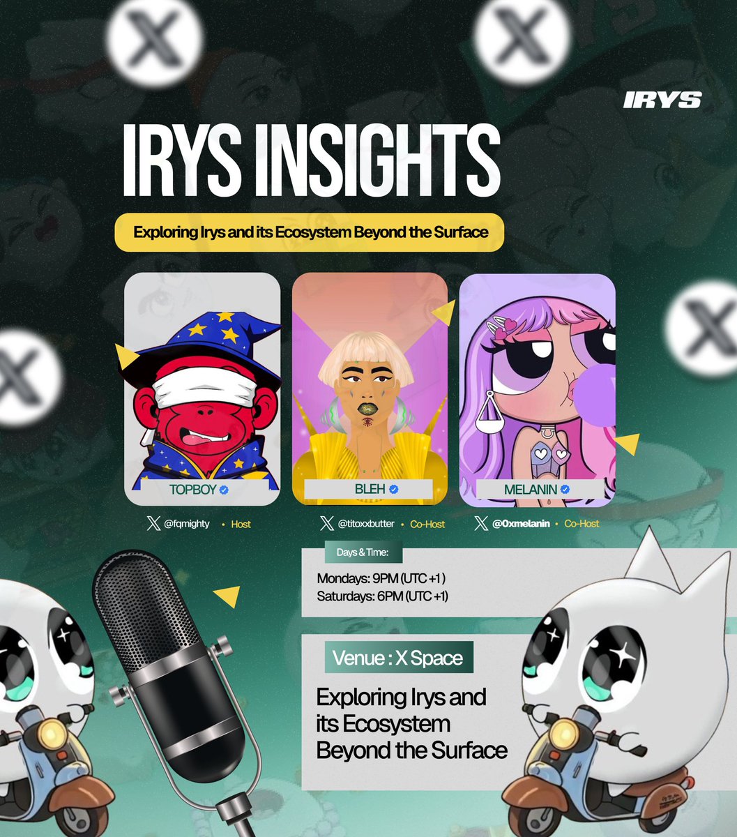 fqmighty's tweet image. happy weekend fam🩵✨

excited to share that we’re kicking off a new Irys Space series this week:
“IRYS INSIGHTS” with @0xmelanin and @titoxxbutter.

this Series is all about going beyond the surface of Irys;
exploring what Irys is, its ecosystem, and everything happening on…