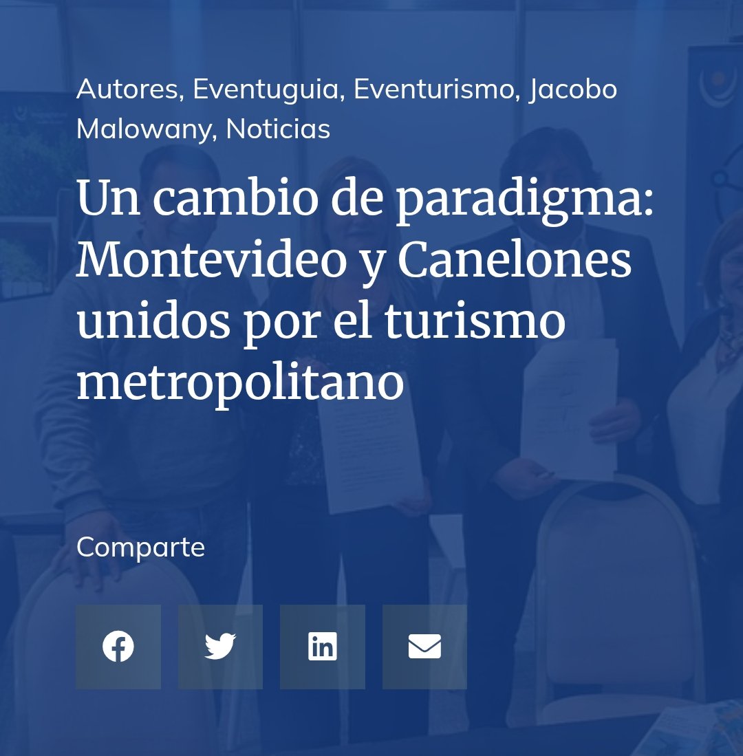 Un cambio de paradigma: Montevideo y Canelones unidos por el turismo metropolitano
eventurismo.com.uy/un-cambio-de-p…