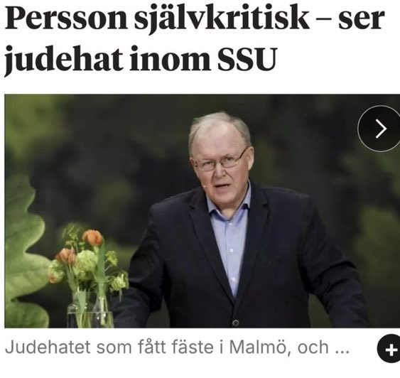 Oj oj….⚠️ Göran Persson tar till orda!!! 
Judehat inom Sozzar!!

- men det har Judar och dom flesta normala utbildade människor sätt för länge sedan!