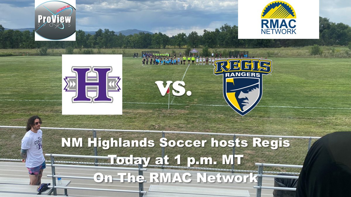 Women's Soccer, New Mexico Highlands vs. Regis Today (Sunday) at 1 p.m. MT with <a href="/ScottGaletti/">Scott Galetti</a> and Jace Hinton <a href="/jacehintonco/">Jace “Media Man” Hinton</a> on The RMAC Network.
Broadcast link below.
rmacnetwork.com/nmhighlands/?B…