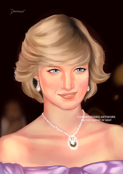 i present to you… a princess - dm for commissions #artph #princessdiana #commissionedartwork #digitalart