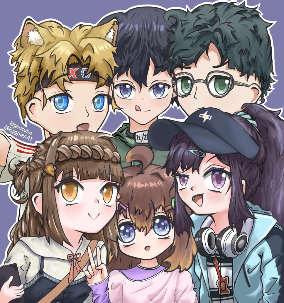 all six OCs, they formed a funny team!