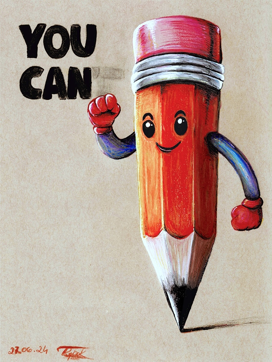 For anyone with an inner critic that whispers, "You can't": remember that sometimes the biggest obstacles are the ones we set for ourselves. But I believe we also have the power to erase them and rewrite our story. "You can't" becomes "You can" with one simple erasure.