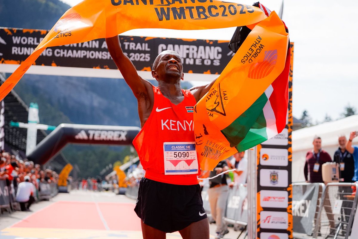 BRAVO PHILIMON! Campeón del mundo en Mundial Canfranc Classic el keniata Philimon Kiriago,  viejo conocido de estos senderos. Y yo, que me alegro  por el 👏👏
#carrerasdemontaña
#canfrancpirineos