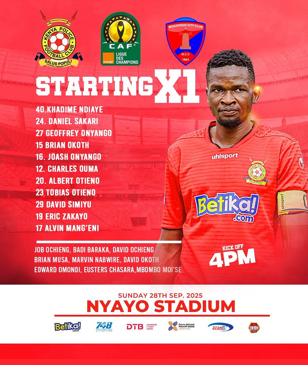How we Line up against Mogadishu City Club