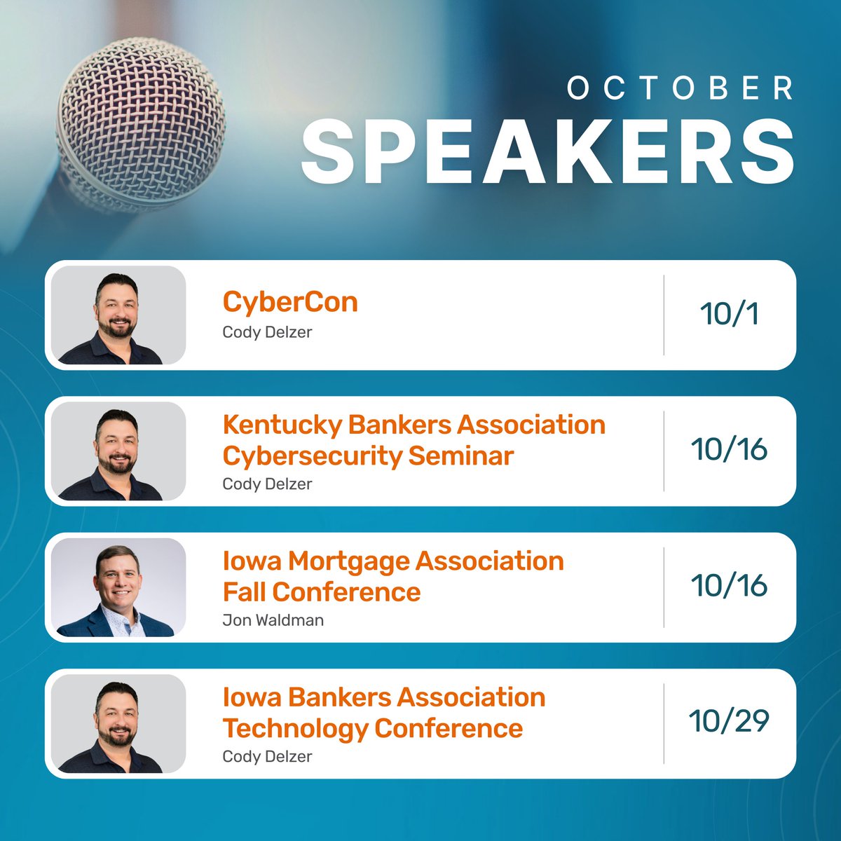 Cody Delzer and Jon Waldman will be sharing expert cybersecurity insights at multiple events this month!

Check out our full events schedule: hubs.li/Q03Ldp8q0