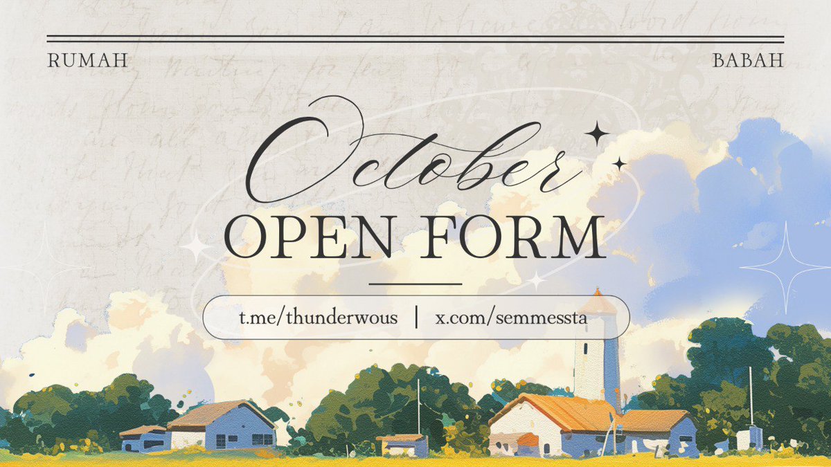 [RT is highly appreciated]

Hi, Anak Babah finally open form for October. Let's check it out!

Red = Unavailable