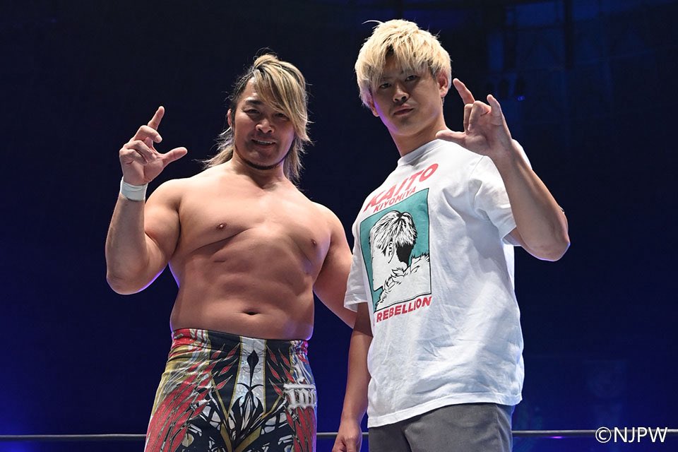 新日本プロレス神戸ワールド記念ホール大会へ
棚橋さんにタッグを直接申し込みに行って来ました。

10月11日両国大会
NOAHのリングで、棚橋弘至・清宮海斗組
楽しみにしていて下さい！

#noah_ghc 
#njpw