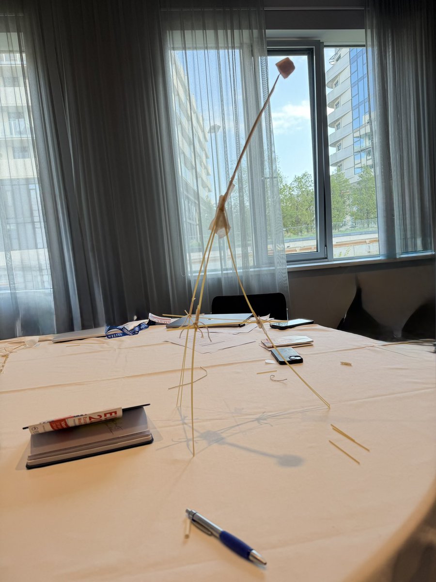 shruti31784's tweet image. Kick started #eusem2025 with leadership course. Really enjoyed the building a marshmallow tower, we built the highest one 65cm. Excited to learn more about leadership from a legendary faculty.
#teambuilding #teamdynamics #EUSEM2025