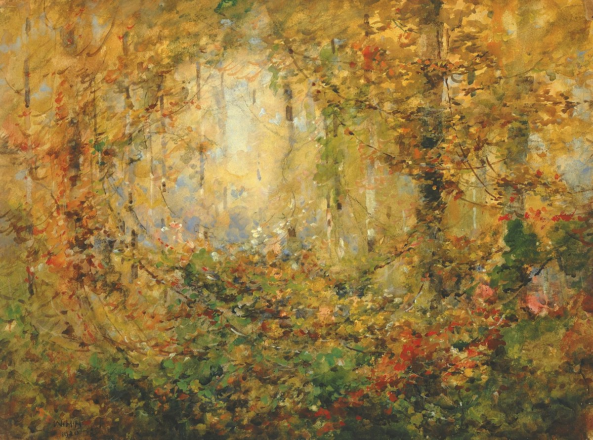 AnneLouiseAvery's tweet photo. That September afternoon, on the eve of Michael's mass, standing at the edge of the golden, tangled woods by the hamlet, Mouse felt she could suddenly see a very long way – past and future in an accordance which left  a sliver of presentness so thin she could barely stand ungiddied. She saw her own little scrap of a ghost before the war, playing in the whispering groves of the forest of Fontainebleau with her school friends & at the same time, far, far beyond through the strange, shimmering mist-light of the unknown, unlived years to come: 1931, 1932, 1933...