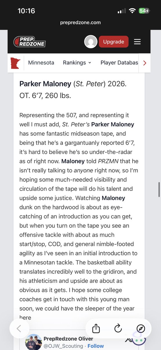 HUGE thanks to <a href="/OJW_Scouting/">Oliver James West</a> and <a href="/PrepRedzoneMN/">Prep Redzone Minnesota</a> for the shoutout!!