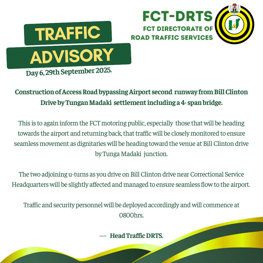 FCT Directorate of Road Traffic Services (FCT VIO) tweet media