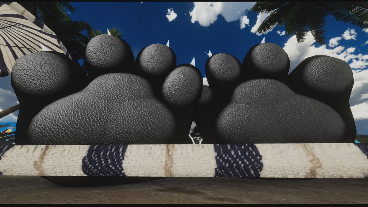 TippleVRChat's tweet image. Paws like monoliths to you. The paws of a God, how they should look.
Insect-sized micro down from the floor level, the air tastes of sand and my sweat.
Every second you stare is another reminder who rules here &amp;gt;:3

#Steptember #MacroFurry #Paws #SizeVRChat