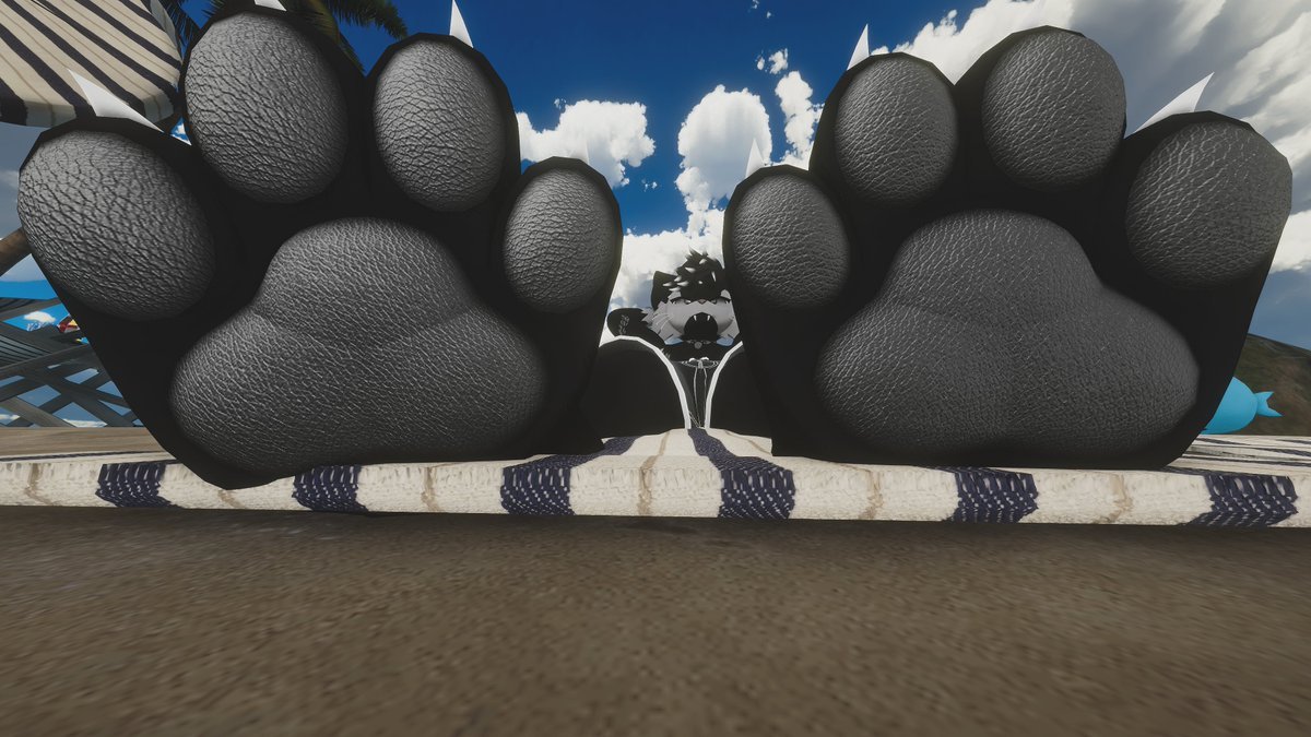 TippleVRChat's tweet image. Paws like monoliths to you. The paws of a God, how they should look.
Insect-sized micro down from the floor level, the air tastes of sand and my sweat.
Every second you stare is another reminder who rules here &amp;gt;:3

#Steptember #MacroFurry #Paws #SizeVRChat