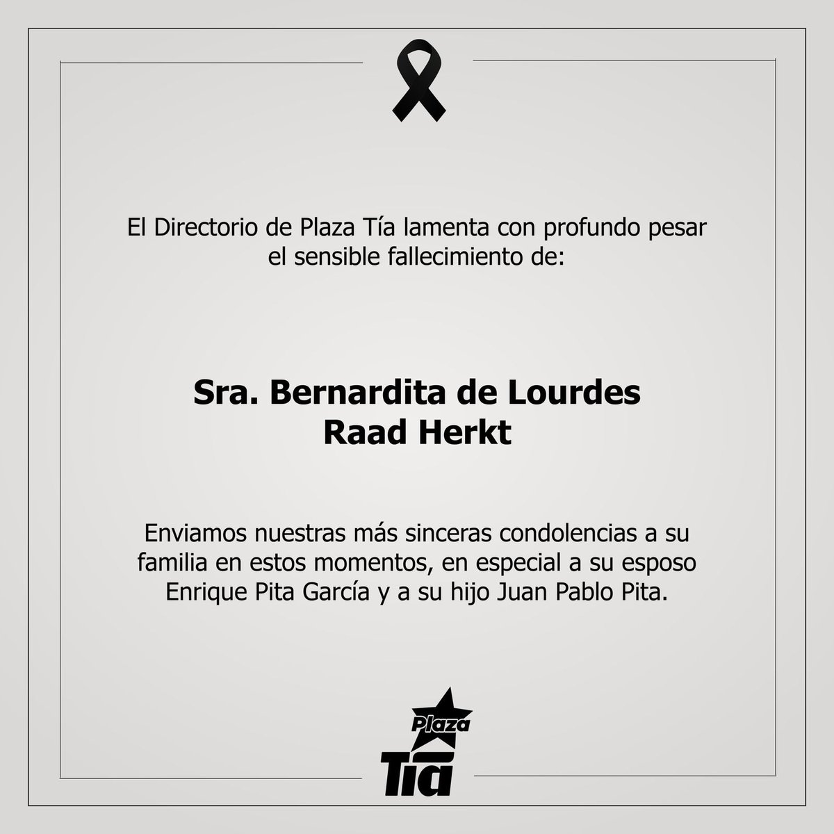 Enviamos nuestras más sinceras condolencias. 

Paz en su tumba.