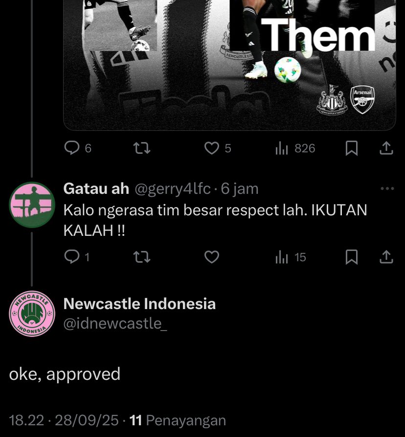 Newcastle Indonesia tweet media