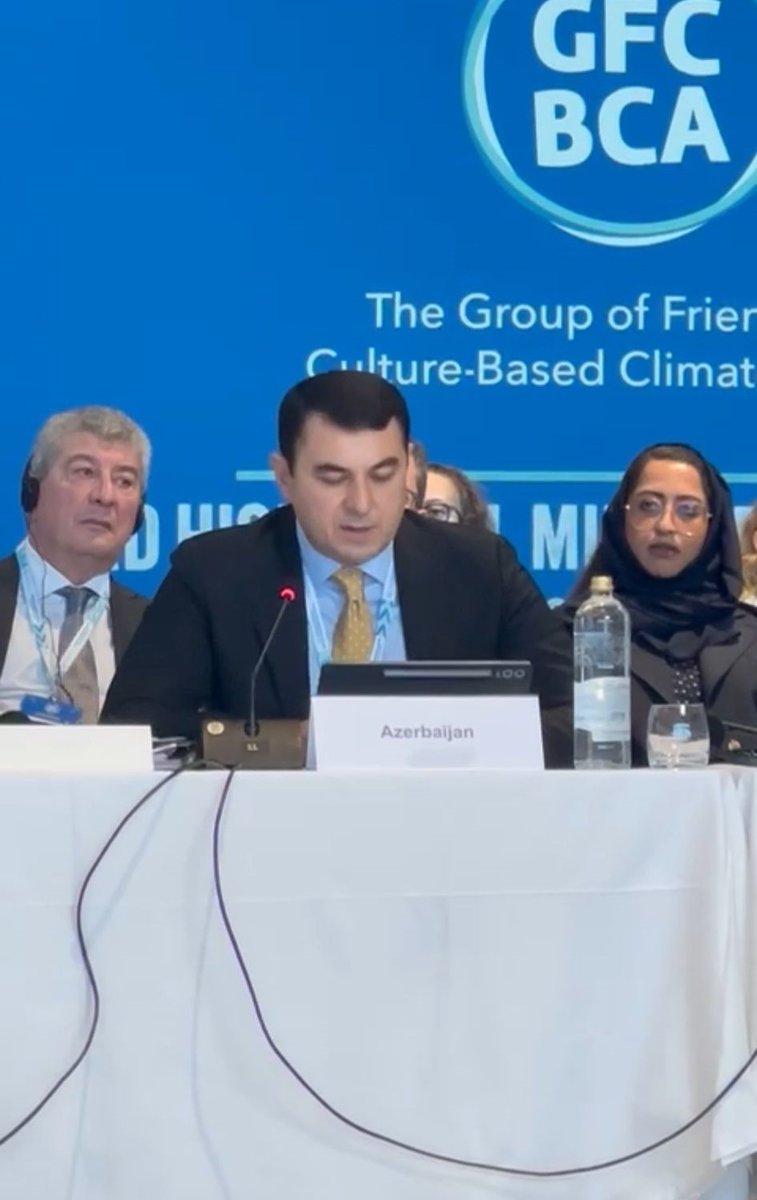 AzEmbSpain's tweet photo. ¡La cultura es nuestro mayor aliado contra el cambio climático!

@AdilKarimli, Ministro de Cultura de #Azerbaiyán, pronunció un discurso sobre la integración del patrimonio cultural en la resiliencia climática durante el III Diálogo Ministerial de Alto Nivel del Grupo de Amigos para la Acción Climática Basada en la Cultura, en la previa de #MONDIACULT2025.
#CultureForClimate #C4C

@culture_gov_az 
@UAEMCY 
@CulturaGovBr