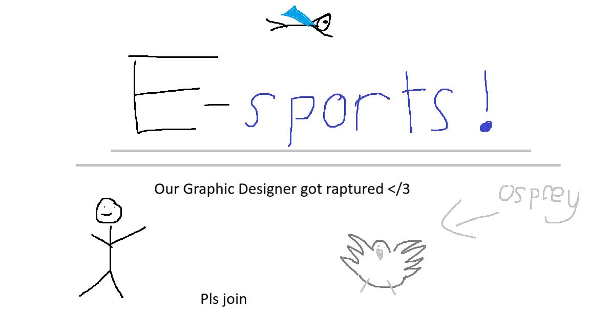 Hey, so we have a Discord and a Twitch. We have like… other socials and stuff (link in bio). We miss our graphic designer… can y’all join the club please!