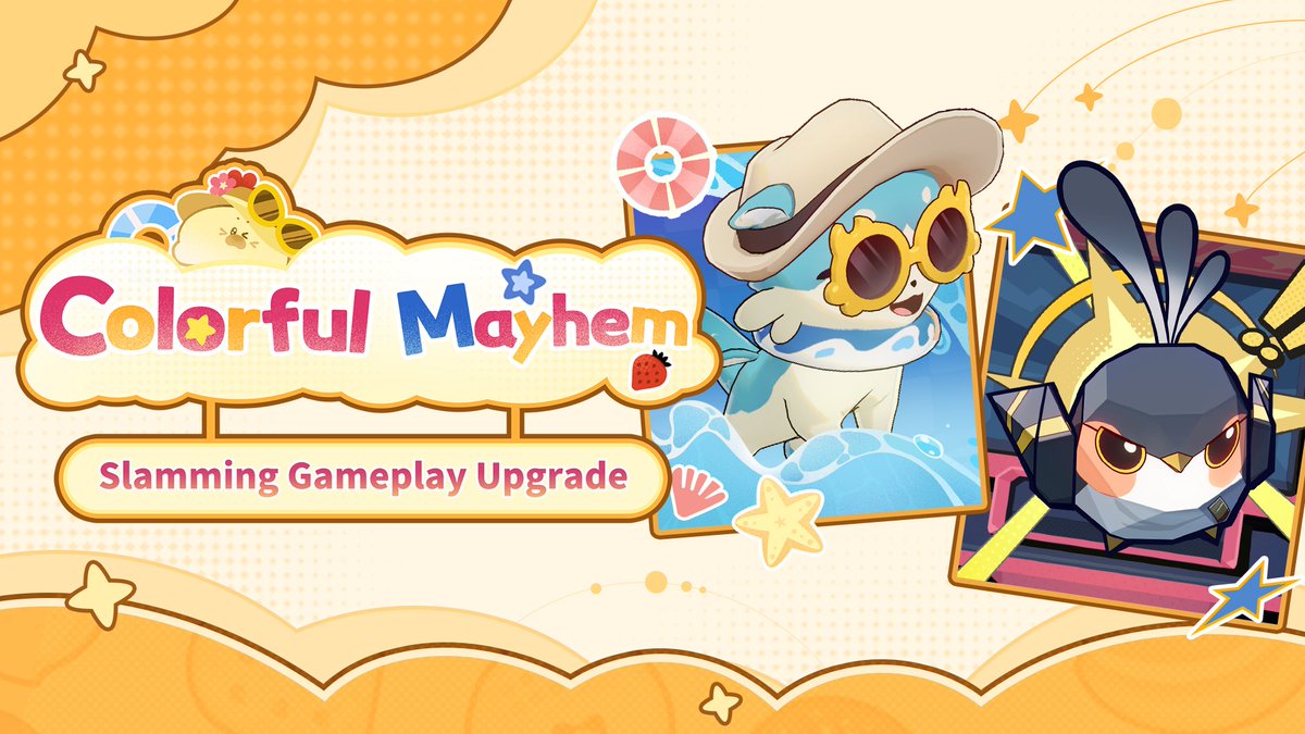 honkaistarrail's tweet photo. "Colorful Mayhem": Join the battle to earn Tracks of Destiny, Stellar Jades, and other rewards!

What? Origami Bird and Seal Slammers are doing a collab remake, and it's multiplayer PVP?
▌ Event Period
2025/09/30 12:00 – 2025/11/03 03:59 (server time)
Learn more: https://t.co/3MY8uerE0R

#HonkaiStarRail
