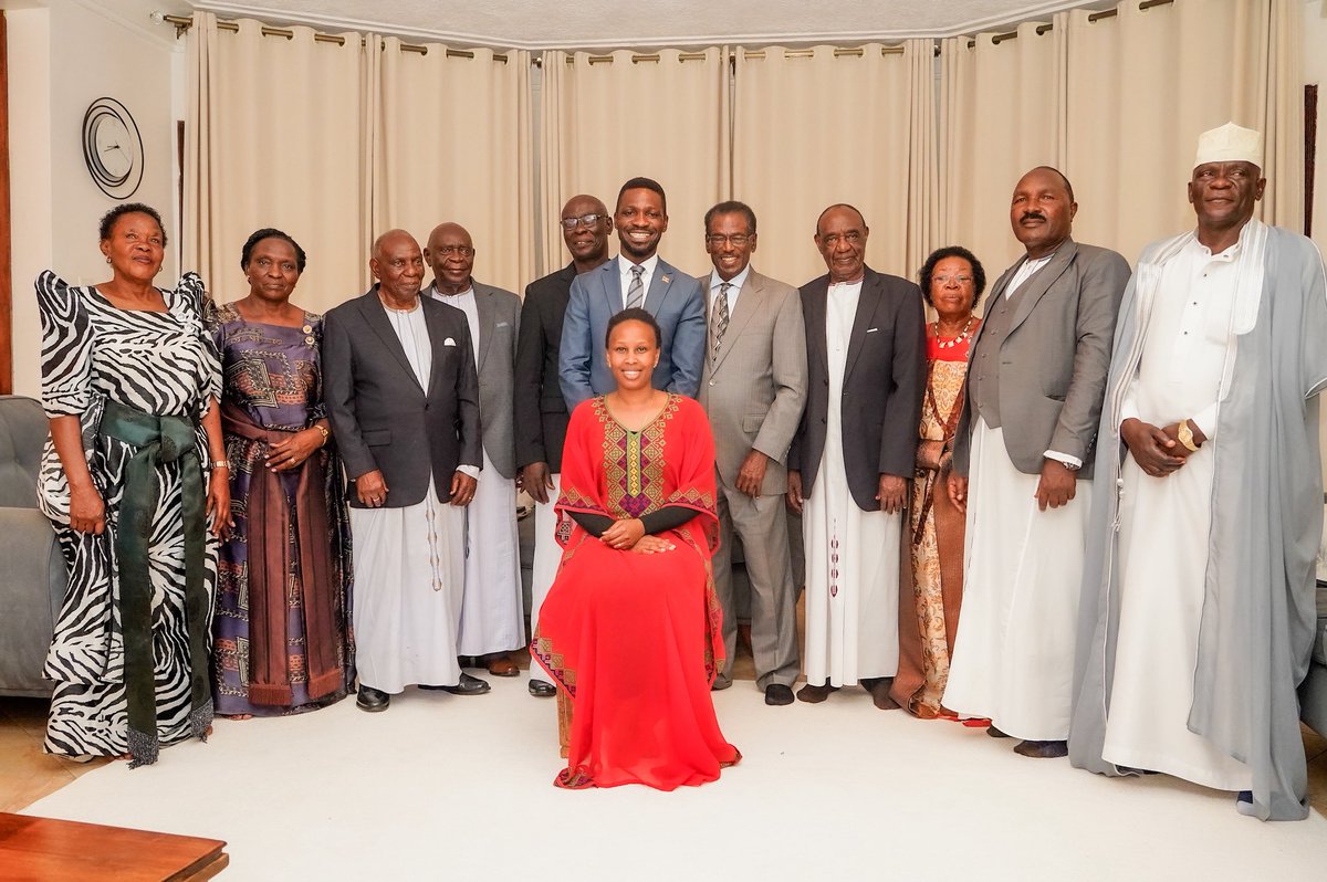 HonNambooze's tweet photo. Earlier today as Elders paid a courtesy visit to Pres @HEBobiwine🙏🏿 https://t.co/BWqslXECbv