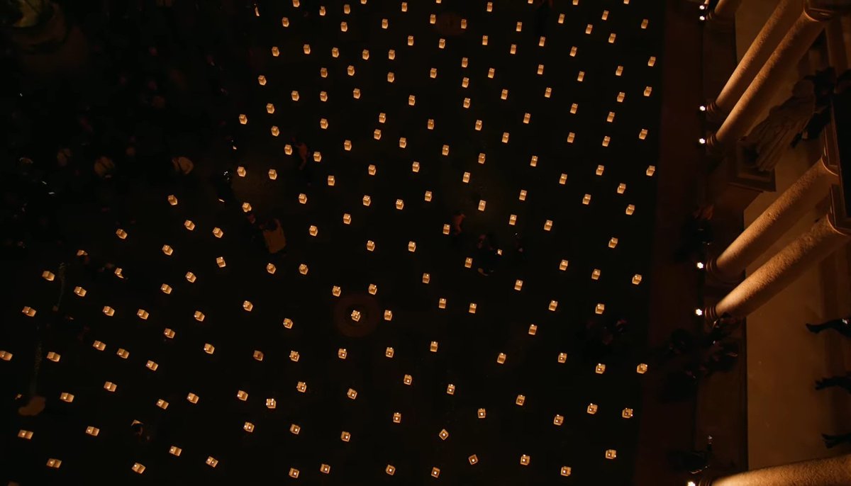 set design at the giorgio armani ss'26 womenswear show, in honor of the late designer.