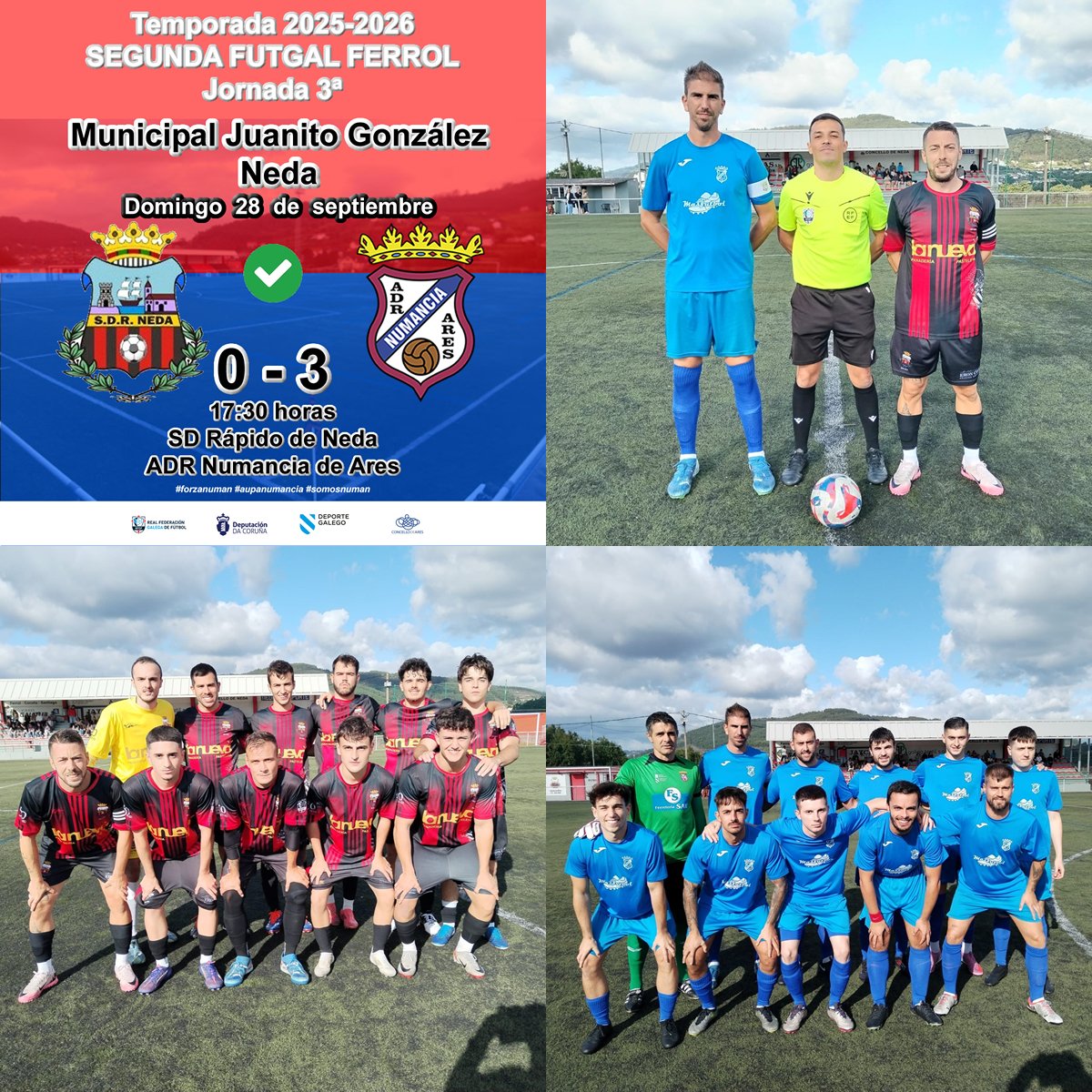 #Aficionados. SD rápido de Neda, 0 - ADR Numancia de Ares, 3