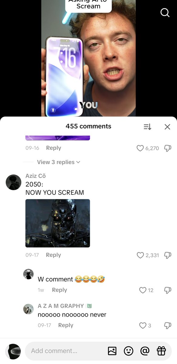 Most funniest comment on tiktok 😭🤣
