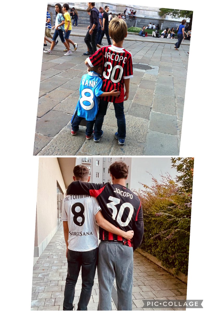Un altro #MilanNapoli e loro due abbracciati come 15 anni fa…
Durante la partita ci sarò io a dividerli…

Ma penderò da un lato…
#ForzaNapoliSempre