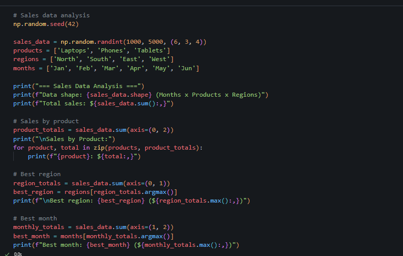 iamyojjal's tweet photo. Day 1 of my 30-Day Challenge.
Today, I officially kicked off my learning with NumPy,
Here’s what I explored today:
-Fundamentals of NumPy
-Properties of arrays
-Indexing and slicing
Why NumPy faster than regular Python
#LearningUtsav2025 #FestivalOfLearning #LUD1 #Python #NumPy https://t.co/XM78m0f0vp