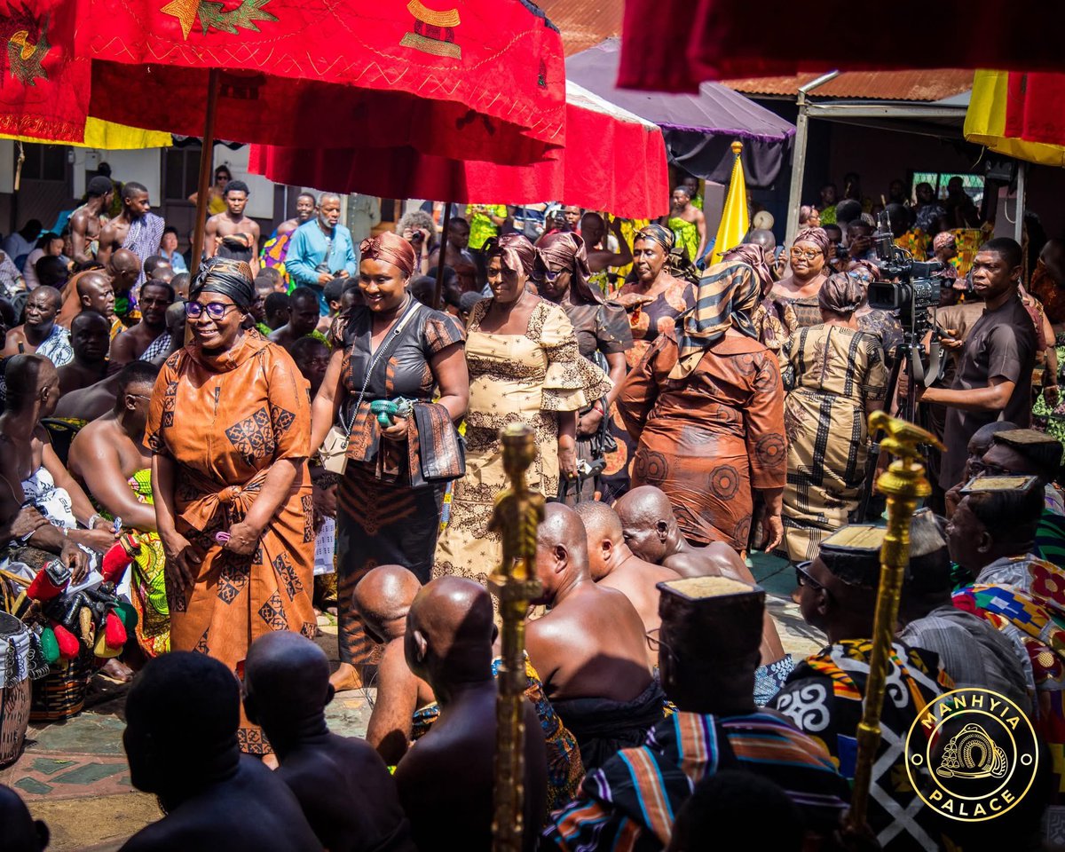 ManhyiaPalace's tweet photo. In observance of the seventh Akwasidae Festival on September 28, 2025, Otumfuo Osei Tutu II, Asantehene, sat in state at the Manhyia Palace to receive the homage of traditional authorities, royals, subjects and guests from across the country.

Among them were the Ashanti REGSEC led by Kumasi Mayor, Hon Richard Ofori-Agyeman Boadi, as well as representatives of Bulk Energy Storage and Transportation Company (BOST), Asanteman Association of New York and the Tuaregs from Niger.

Other key personalities were Dr Bettina Ama Boohene-Andah, the physician for former President John Agyekum Kufuor and Sharon Dede Padi, a distinguished artist.

cc/📷: @ManhyiaPalace - @OpemsuoRadio 

#manhyiapalace