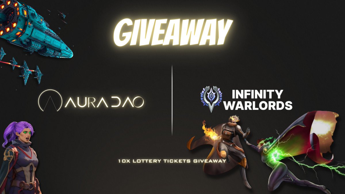 GIVEAWAY🎁10 Lottery Tickets from Infinity Warlords!

✅ Infinity Warlords is a Web3 idle RPG built on Solana, offering strategic gameplay with a play-to-earn system.

🏆 Join the giveaway to win (1 lottery ticket):
🔹 Follow: <a href="/the_warl0rds/">Infinity Warlords</a> and <a href="/Aura_DAO/">Aura DAO</a> 
🔹 Join Discord:
