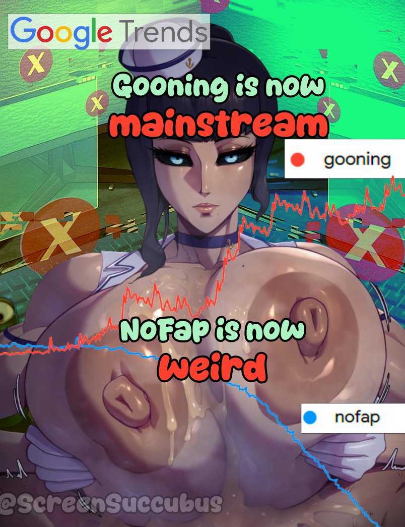 ScreenSuccubus's tweet photo. ⚠️WARNING: NoFap is a TRAP for chronic masturbators

The biggest lie they ever told gooners is that they should stop. That little struggle, that  #NoFap "fight"?

It's just a fun new way to edge your brain😵‍💫🧠

#Gooning is the safe and healthy cure, unlike that scary nofap kink��� https://t.co/DvLNJ9jhq7